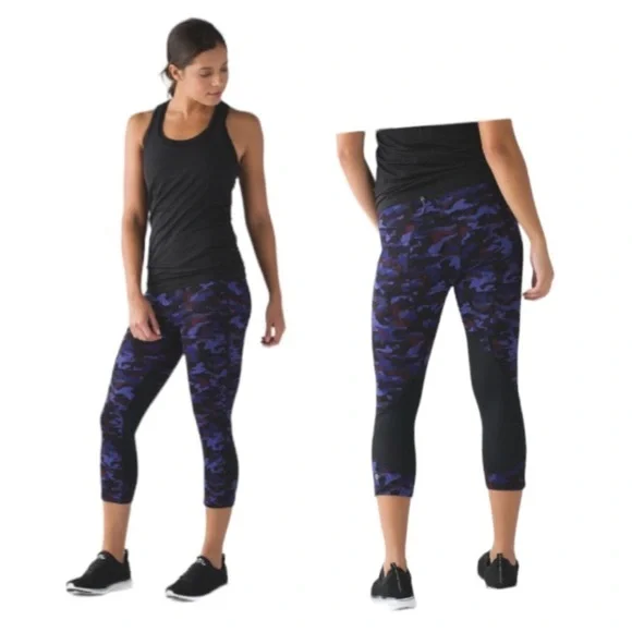 Lululemon Purple Camo Leggings EUC - Picture 1 of 10
